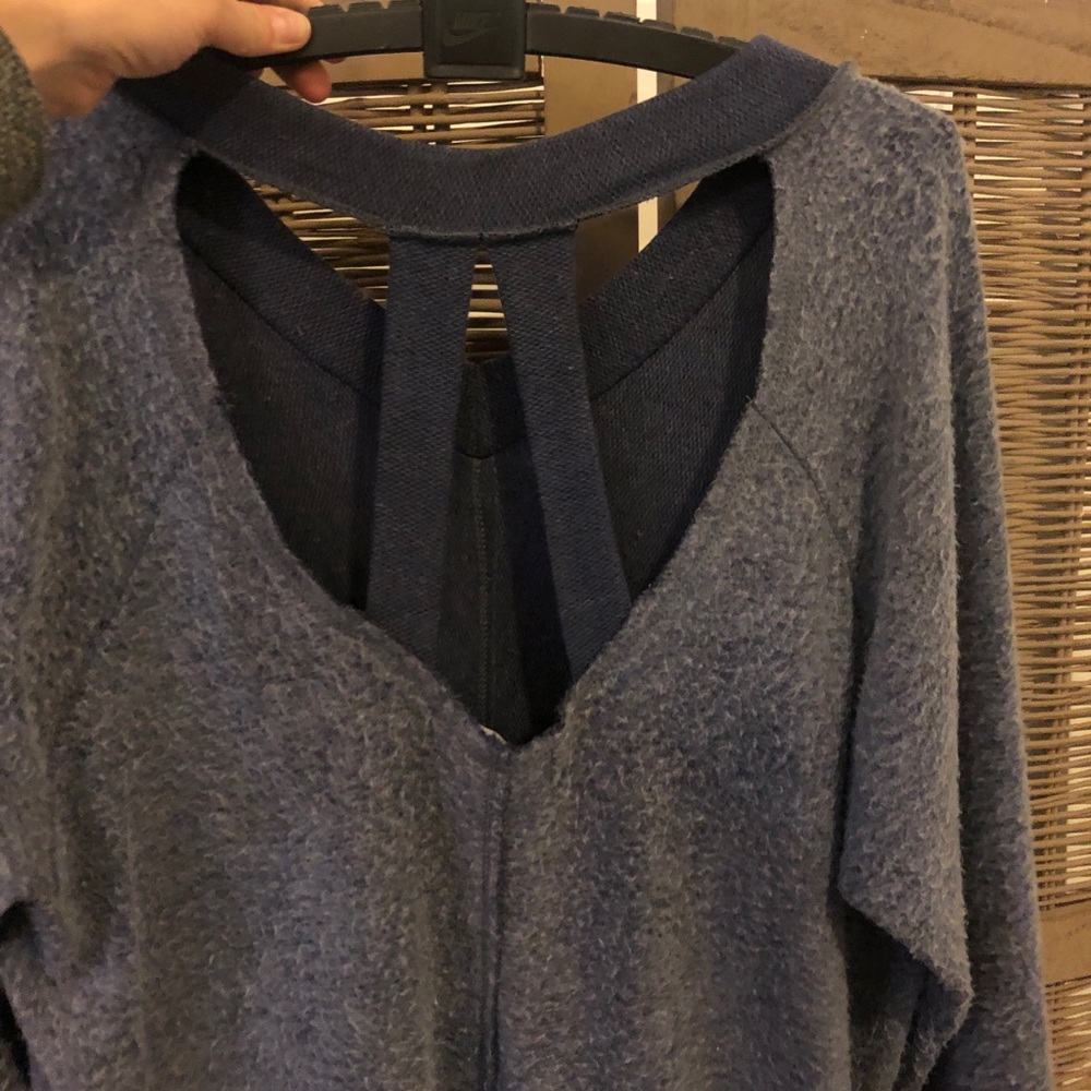 Super soft open back sweatshirt